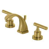 Kingston Brass KS4947CML Manhattan 8 in. Widespread Bathroom Faucet, Brushed Brass