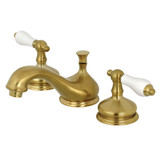 Kingston Brass KS1167PL 8 in. Widespread Bathroom Faucet, Brushed Brass