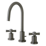 Kingston Brass KS8958ZX Millennium Widespread Bathroom Faucet, Brushed Nickel