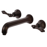 Kingston Brass  KS4125AL Metropolitan 2-Handle Wall Mount Bathroom Faucet, Oil Rubbed Bronze