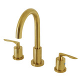 Kingston Brass FSC8923SVL Serena Widespread Bathroom Faucet with Brass Pop-Up, Brushed Brass