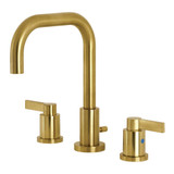 Kingston Brass FSC8933NDL NuvoFusion Widespread Bathroom Faucet with Brass Pop-Up, Brushed Brass