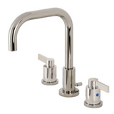 Kingston Brass FSC8939NDL NuvoFusion Widespread Bathroom Faucet with Brass Pop-Up, Polished Nickel