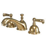 Kingston Brass KS3962FL 8 in. Widespread Bathroom Faucet, Polished Brass