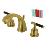 Kingston Brass KS4987CKL Kaiser Widespread Bathroom Faucet with Brass Pop-Up, Brushed Brass