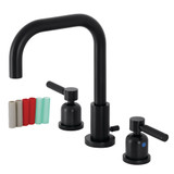 Kingston Brass FSC8930DKL Kaiser Widespread Bathroom Faucet with Brass Pop-Up, Matte Black