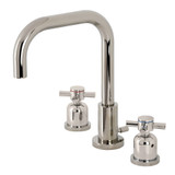 Kingston Brass FSC8939DX Concord Widespread Bathroom Faucet with Brass Pop-Up, Polished Nickel