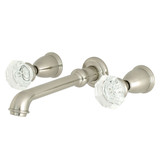 Kingston Brass KS7128WCL Celebrity Two-Handle Wall Mount Bathroom Faucet, Brushed Nickel