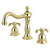 Kingston Brass KS1972TX 8 in. Widespread Bathroom Faucet, Polished Brass