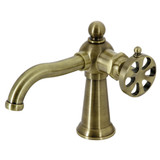 Kingston Brass KS3543RX Belknap Single-Handle Bathroom Faucet with Push Pop-Up, Antique Brass