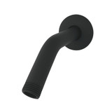 Kingston Brass  K155K0 Aquaelements 6" Shower Arm with Flange, Matte Black