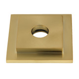 Kingston Brass FLSQUARE7 Claremont Heavy Duty Square Solid Cast Brass Shower Flange, Brushed Brass