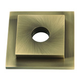 Kingston Brass FLSQUARE3 Claremont Heavy Duty Square Solid Cast Brass Shower Flange, Antique Brass