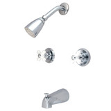 Kingston Brass KB241PX Tub and Shower Faucet, Polished Chrome