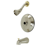 Kingston Brass KB3639TLH Tub and Shower Trim Only Without Handle, Brushed Nickel/Polished Brass