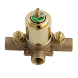 Kingston Brass  KB3632V Pressure Balanced Tub and Shower Valve with Stops, Polished Brass