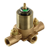 Kingston Brass KB653V Pressure Balanced Rough-In Tub and Shower Valve with Stops, Antique Brass