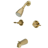 Kingston Brass KB242KL Knight Tub and Shower Faucet, Polished Brass