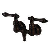 Kingston Brass AE31T5 Aqua Vintage 3-3/8 Inch Wall Mount Tub Faucet, Oil Rubbed Bronze