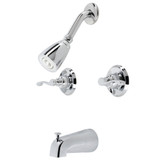 Kingston Brass KB241FL Royal Two-Handle Tub and Shower Faucet, Polished Chrome