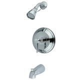 Kingston Brass KB2631DL Concord Pressure Balance Tub and Shower Faucet, Polished Chrome