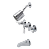 Kingston Brass  KBX8131DPL Paris Three-Handle Tub and Shower Faucet, Polished Chrome