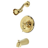 Kingston Brass KB1632NL Tub and Shower Faucet, Polished Brass