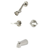 Kingston Brass  KB246PLPN Victorian Tub and Shower Faucet, Polished Nickel