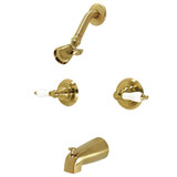 Kingston Brass KB247PL Victorian Tub and Shower Faucet, Brushed Brass