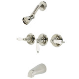 Kingston Brass KB236PLPN Victorian Tub and Shower Faucet, Polished Nickel