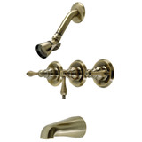 Kingston Brass KB233ALAB Victorian Tub & Shower Faucet, Antique Brass