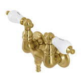 Kingston Brass AE23T7 Vintage Badewannen-Armatur – Gebürstetes Messing, Mit Handbrause, Für Klauenfuß-Wannen