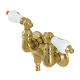 Kingston Brass AE33T7 Aqua Vintage 3-3/8 Inch Wall Mount Tub Faucet, Brushed Brass