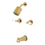 Kingston Brass KBX8142DPL Paris Two-Handle Tub and Shower Faucet, Polished Brass