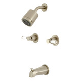 Kingston Brass KBX8148DPL Paris Two-Handle Tub and Shower Faucet, Brushed Nickel