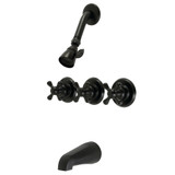 Kingston Brass KB230AX Victorian Tub and Shower Faucet, Matte Black