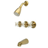 Kingston Brass KB232PX Tub and Shower Faucet, Polished Brass