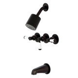 Kingston Brass KBX8135DPL Paris Three-Handle Tub and Shower Faucet, Oil Rubbed Bronze