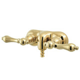 Kingston Brass CC41T2 Vintage 3-3/8-Inch Wall Mount Tub Faucet, Polished Brass
