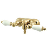 Kingston Brass CC45T2 Vintage 3-3/8-Inch Wall Mount Tub Faucet, Polished Brass