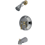 Kingston Brass KB2634ML Milano Tub & Shower Faucet, Polished Chrome