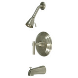 Kingston Brass KB2638ML Milano Tub & Shower Faucet, Brushed Nickel