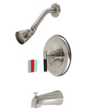 Kingston Brass KB6638CKL Kaiser Single-Handle Tub and Shower Faucet, Brushed Nickel