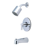 Kingston Brass KB6691NDL NuvoFusion Single-Handle Tub and Shower Faucet, Polished Chrome