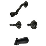 Kingston Brass KB240AKL Duchess Two-Handle Tub and Shower Faucet, Matte Black