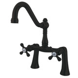 Kingston Brass KS3235AX Restoration 7-Inch Center Deck Mount Clawfoot Tub Faucet, Oil Rubbed Bronze