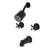 Kingston Brass KBX8140BX Metropolitan Two-Handle Tub and Shower Faucet, Matte Black