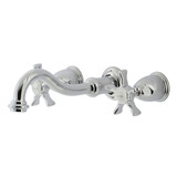 Kingston Brass KS3021NX Hamilton Two-Handle Wall Mount Tub Faucet, Polished Chrome