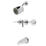 Kingston Brass KBX8131CML Manhattan Three-Handle Tub and Shower Faucet, Polished Chrome