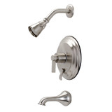 Kingston Brass KB36380NDL NuvoFusion Single-Handle Tub and Shower Faucet, Brushed Nickel